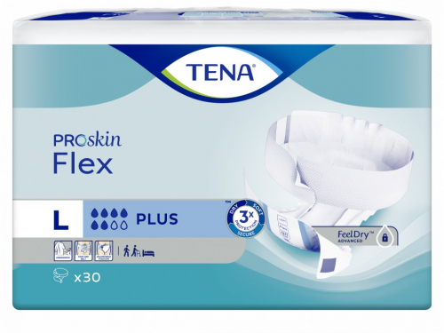 TENA Flex Plus L—Kalhotky absorpční s pásem 30ks