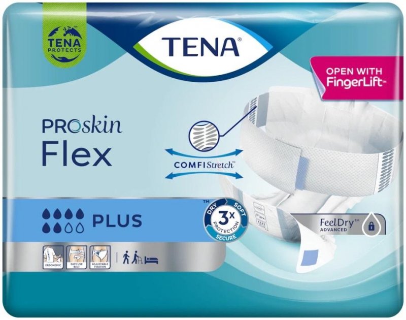 TENA Flex Plus L—Kalhotky absorpční s pásem 30ks