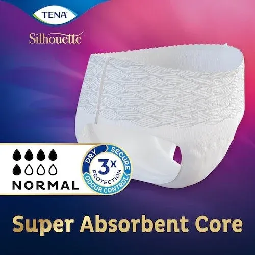 TENA Silhouette Normal Low Waist Blanc L—Kalhotky absorpční natahovací 10 ks