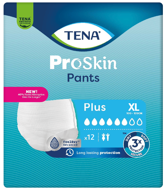 TENA Pants Plus XL—Kalhotky absorpční natahovací 12ks