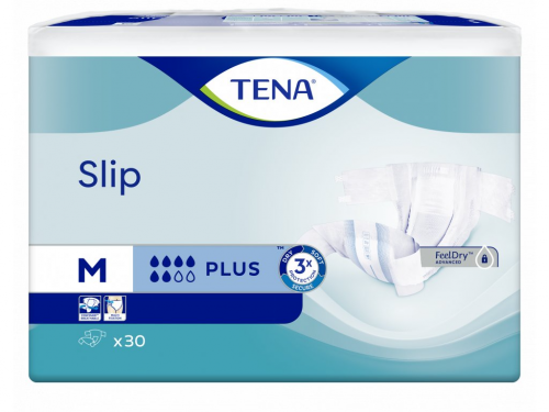 TENA Slip Plus M—Kalhotky absorpční zalepovací 30 ks