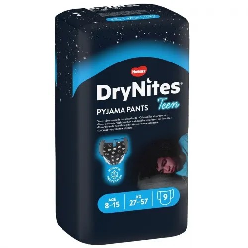 Huggies DryNites pro chlapce 8-15 let, 27-57 kg—Natahovací kalhotky 10 ks