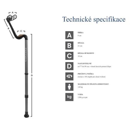 Francouzská berle ergonomická GANYMED 1006