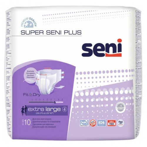 SENI Super Plus XL—Kalhotky absorpční prodyšné noční 10 ks