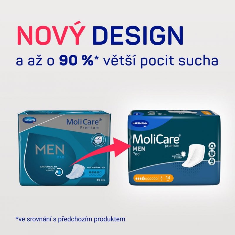 MoliCare Men 4 kapky—Vložky absorpční pro muže 14 ks