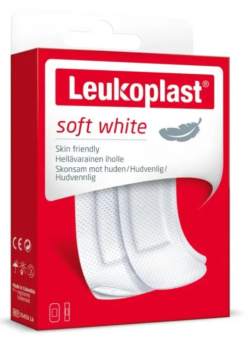 Náplast Leukoplast Soft White 20ks—Citlivá, 2 velikosti